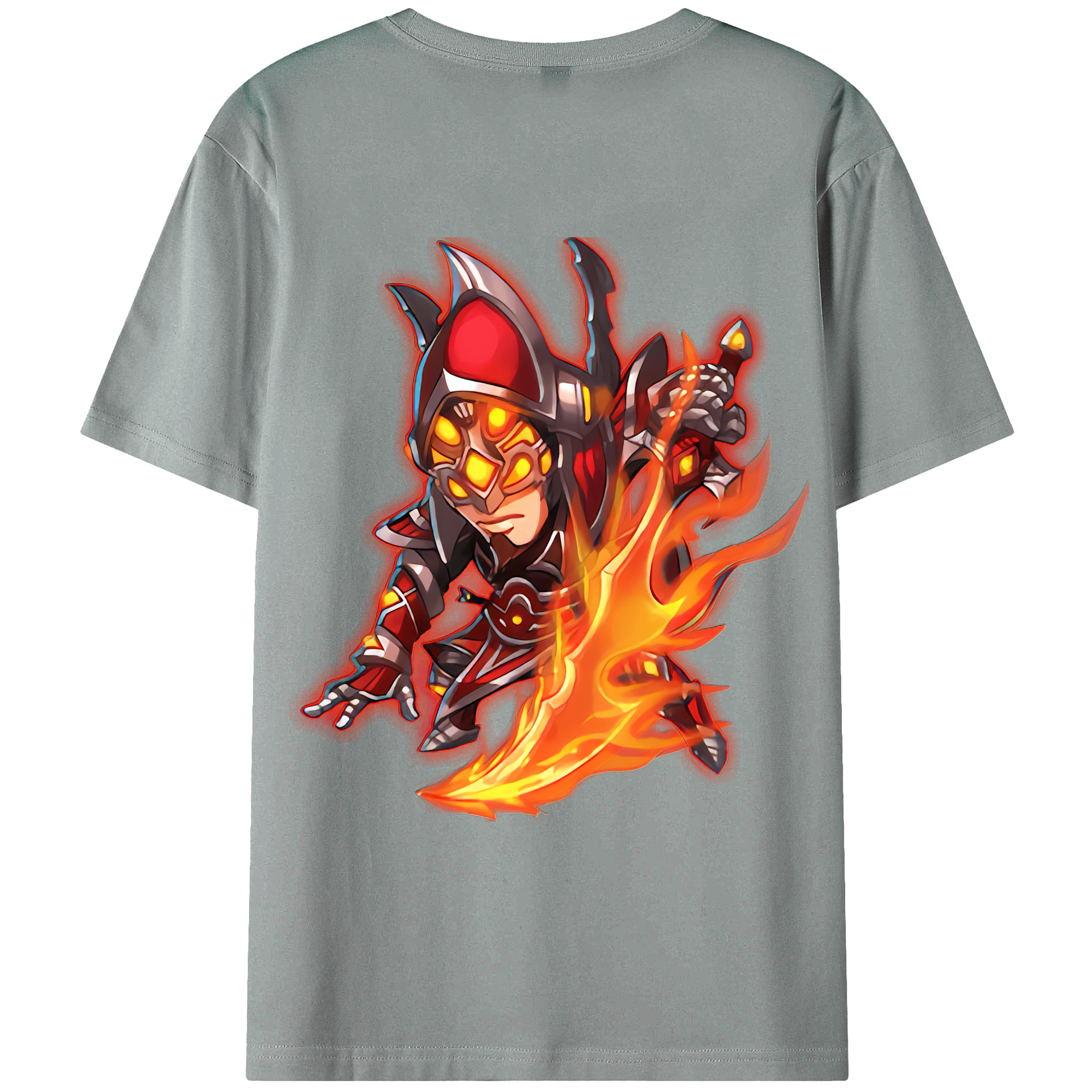 （画像用） リーグ・オブ・レジェンド League of Legends LOL 綿100％ メンズ半袖Tシャツ（バックプリント） 通気性